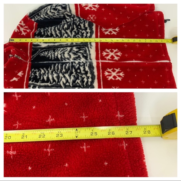 Vintage Art Unlimited Sportswear Winter Landscape Tree Snowflake Teddy Shacket - Picture 14 of 14